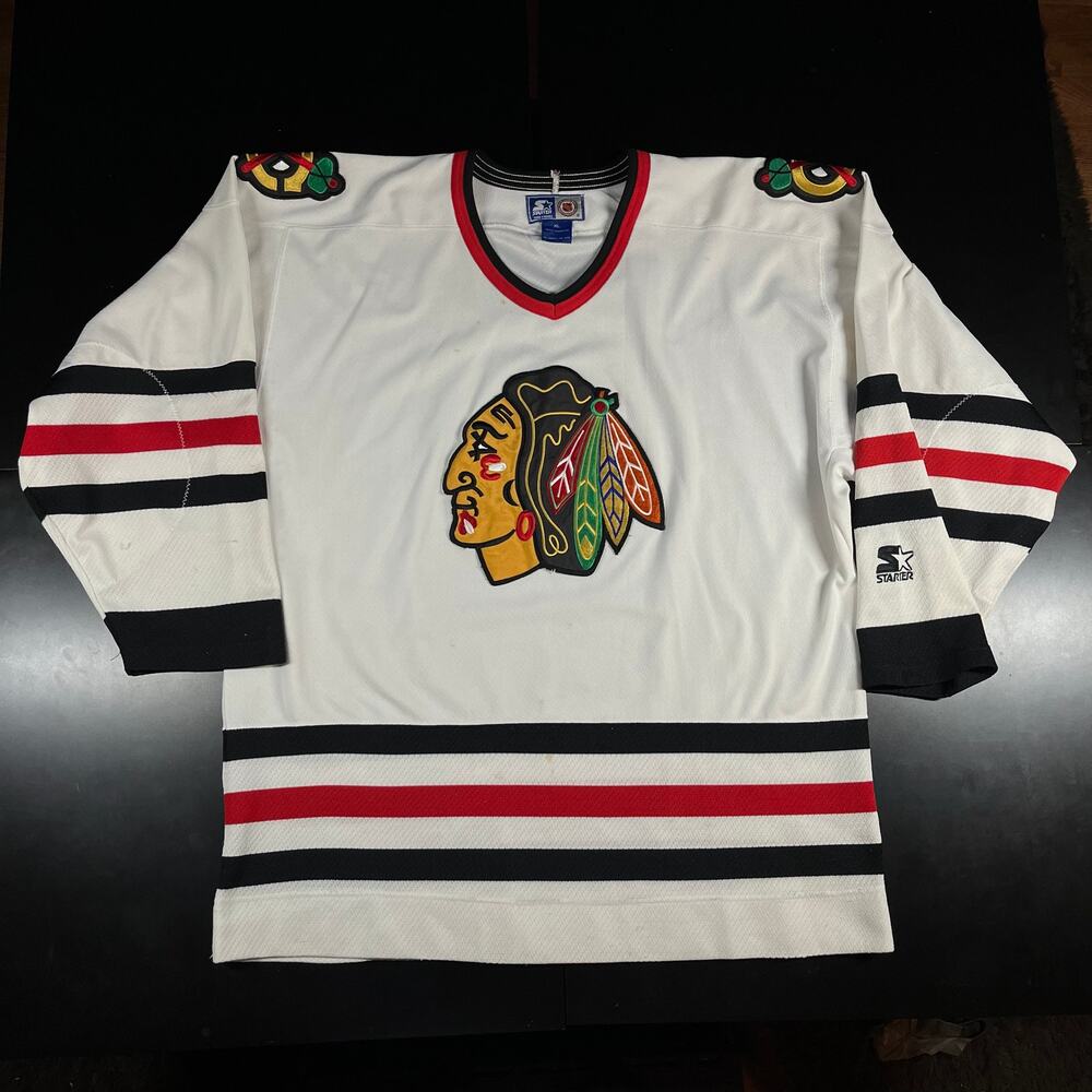 Vintage 90s Starter Chicago Blackhawks Hockey Jersey Men’s Sz XL Preowned